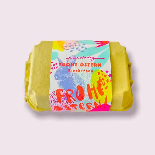 Dip Dye Kerzen EGGS | Sixpack yellow Pink Stories