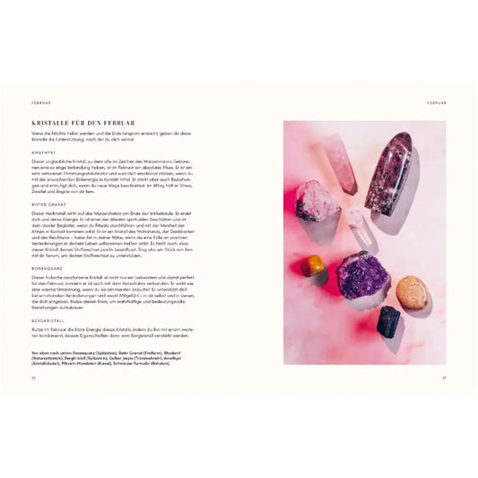 Mit der Kraft der Kristalle - Dein magischer Begleiter für das ganze Jahr - Feder&Konfetti