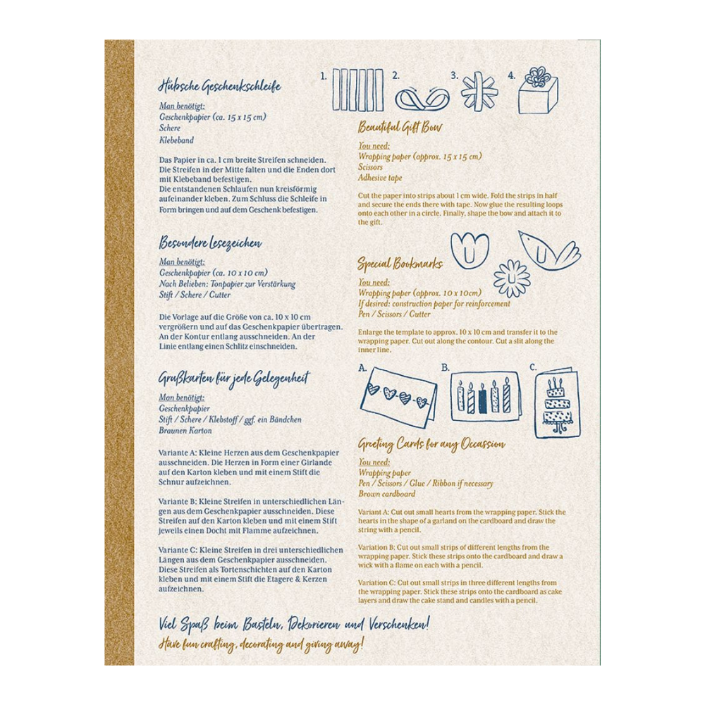 Schöner Schenken | Geschenkpapier-Buch | Kreativbuch | 4 Varianten