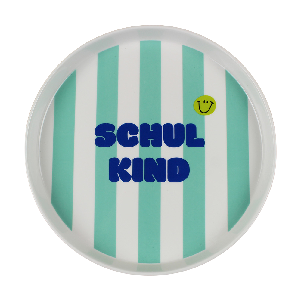 Kindergeschirr Porzellan-Set SCHULKIND - Türkis & Grün