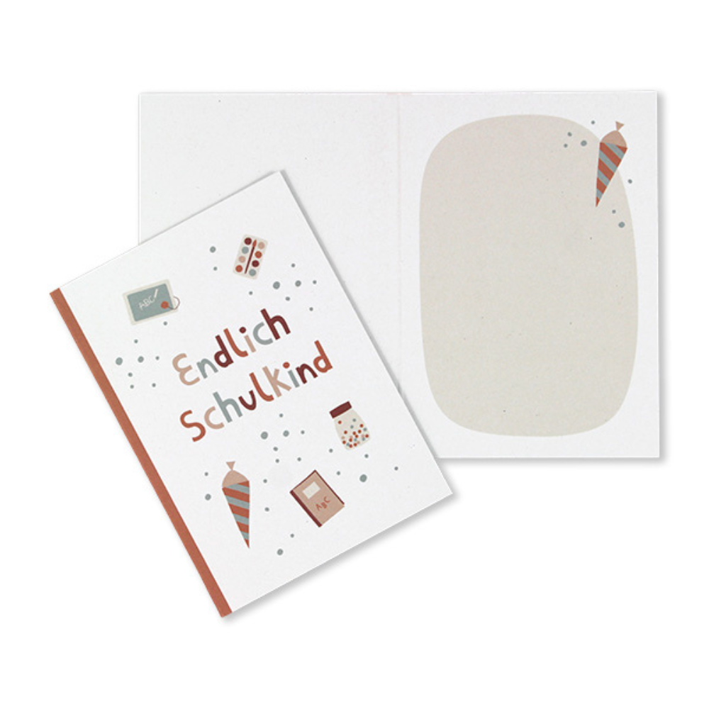 Endlich Schulkind - Malkastenmotiv | Klappkarte | 2 Varianten