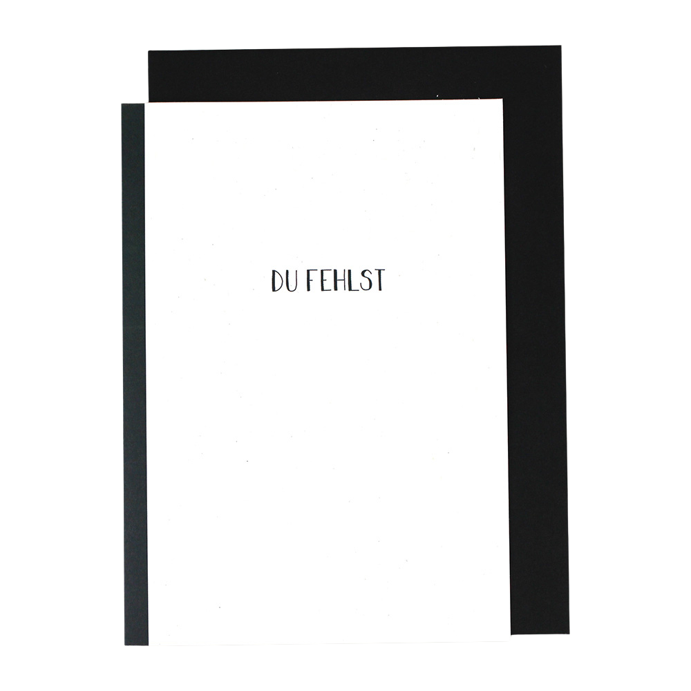 Du fehlst | Klappkarte
