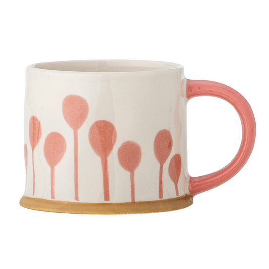 Linora | Handbemalter Steingutbecher - Tropfen | 4 Farben