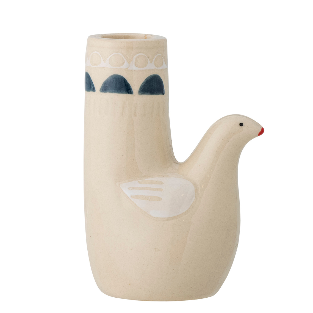 Trudy | Kerzenhalter aus Steingut, Vogelmotiv | 3 Varianten