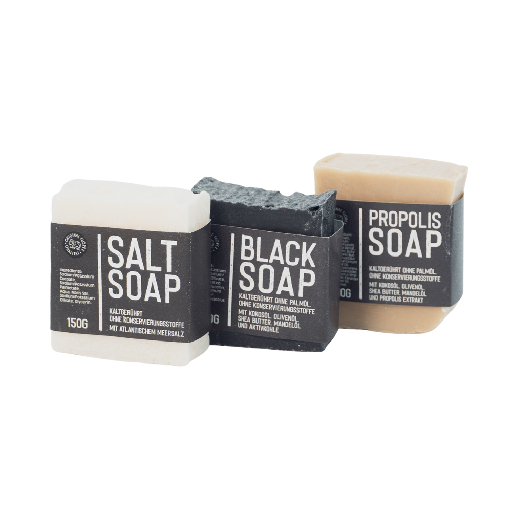 Black Edition | Kaltgerührte Seife 150 g | verschiedene Varianten