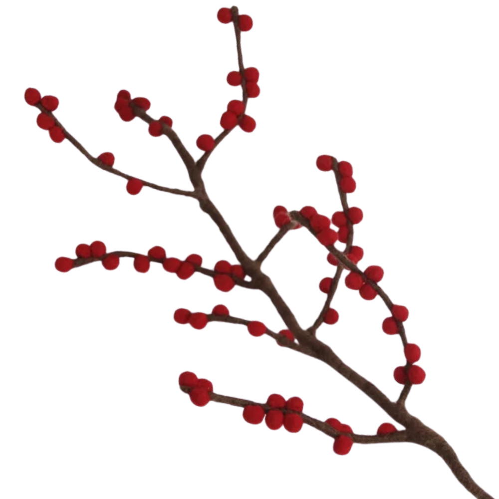 Berry Branch | Filz-Zweig mit Beeren | verschiedene Farben