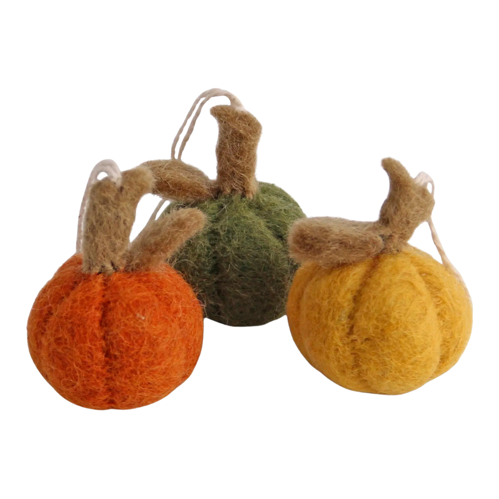 Pumpkins Mini Mix | 3er-Set Filz-Anhänger