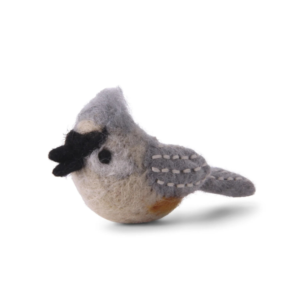 Bird tufted Titmouse | Filz-Anhänger