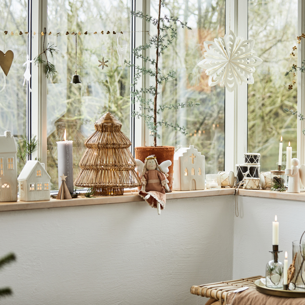 Weihnachtskerze 1–24 | geprägte Zahlen | Blockkerze