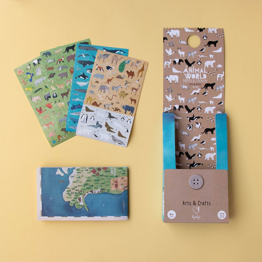 Animal World  | Poster & Stickers | Kreativ-Set