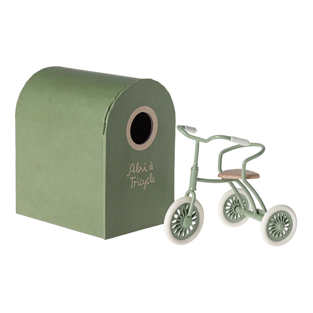 Abri à tricycle, Maus | Dreirad mit Garagenbox – Maileg Zubehör | 2 Farben