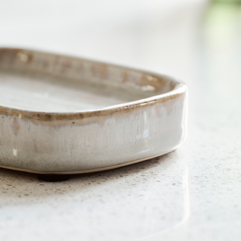 Datura Shellish Grey | Handgefertigte Steingutstücke | 4 Varianten