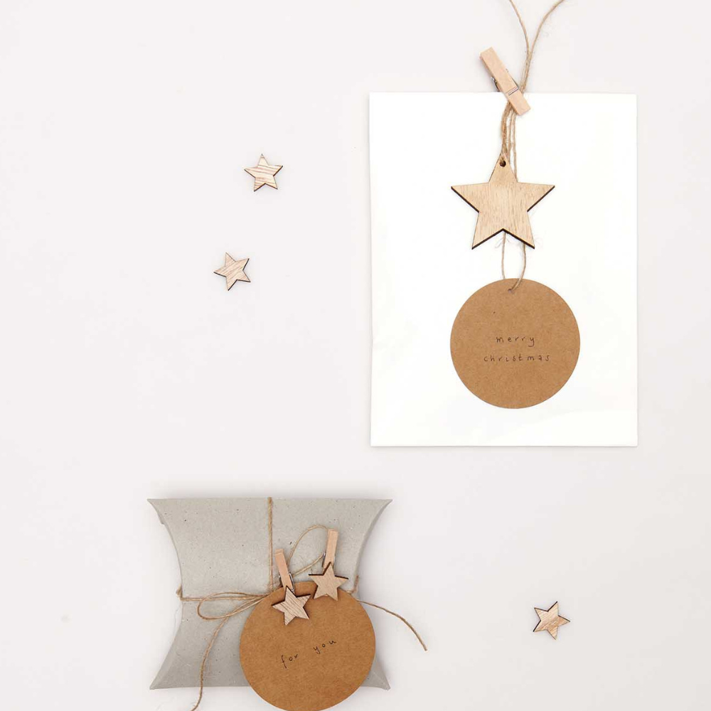 Stern | Deko-Clips | natur