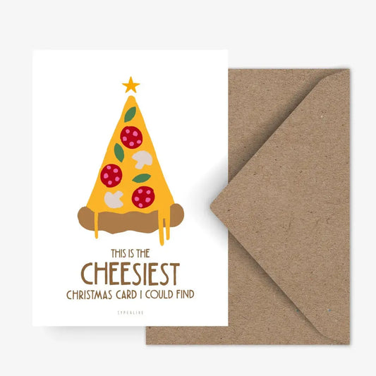 Postkarte CHEESIEST CHRISTMAS CARD (n.v., Weihnachtskollektion, 07.01.24, L) Typealive