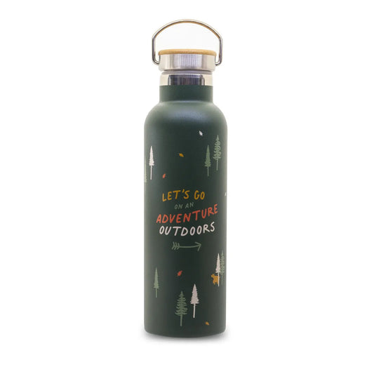 Trinkflasche LET'S GO OUTDOORS - Feder&Konfetti