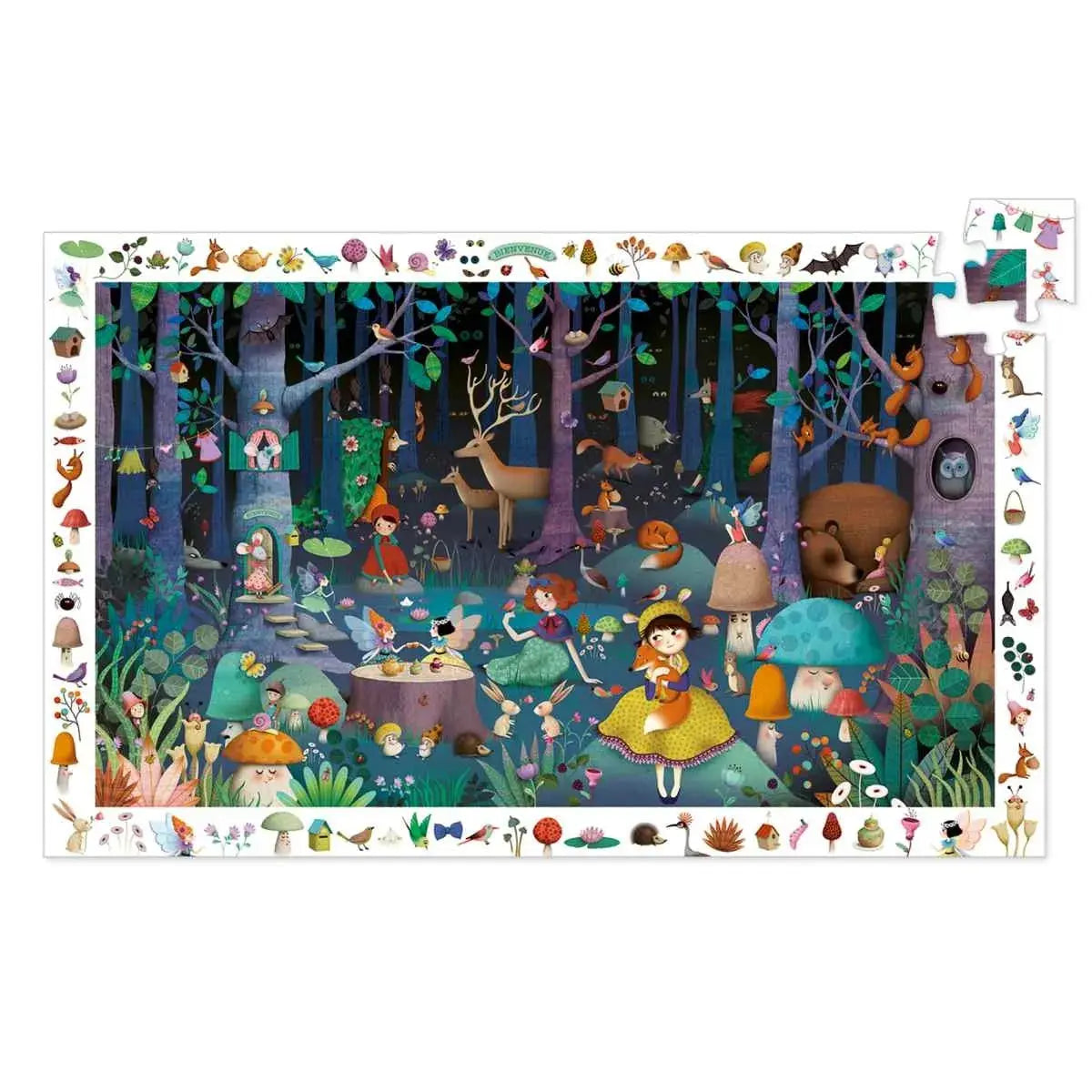 Wimmelpuzzle: ZAUBERWALD - 100 Teile Djeco