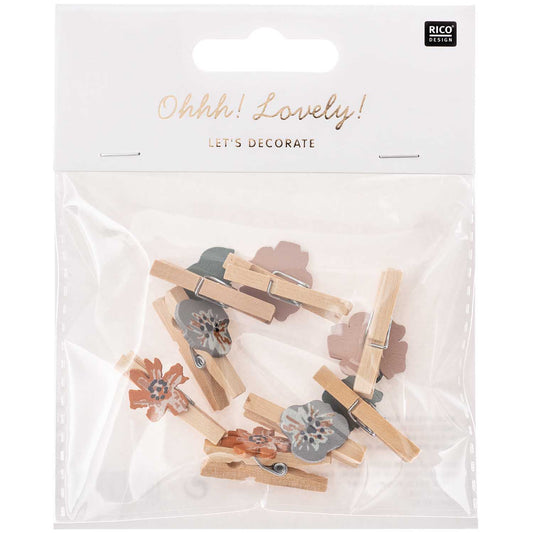 Blüten | grün | Dekoklammern