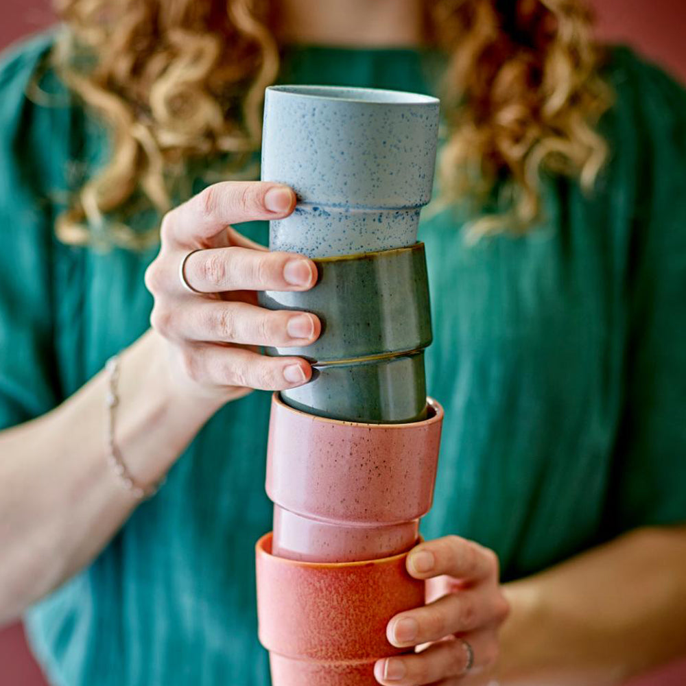 Ewan | bunt | Steingut-Tasse | 4 Varianten