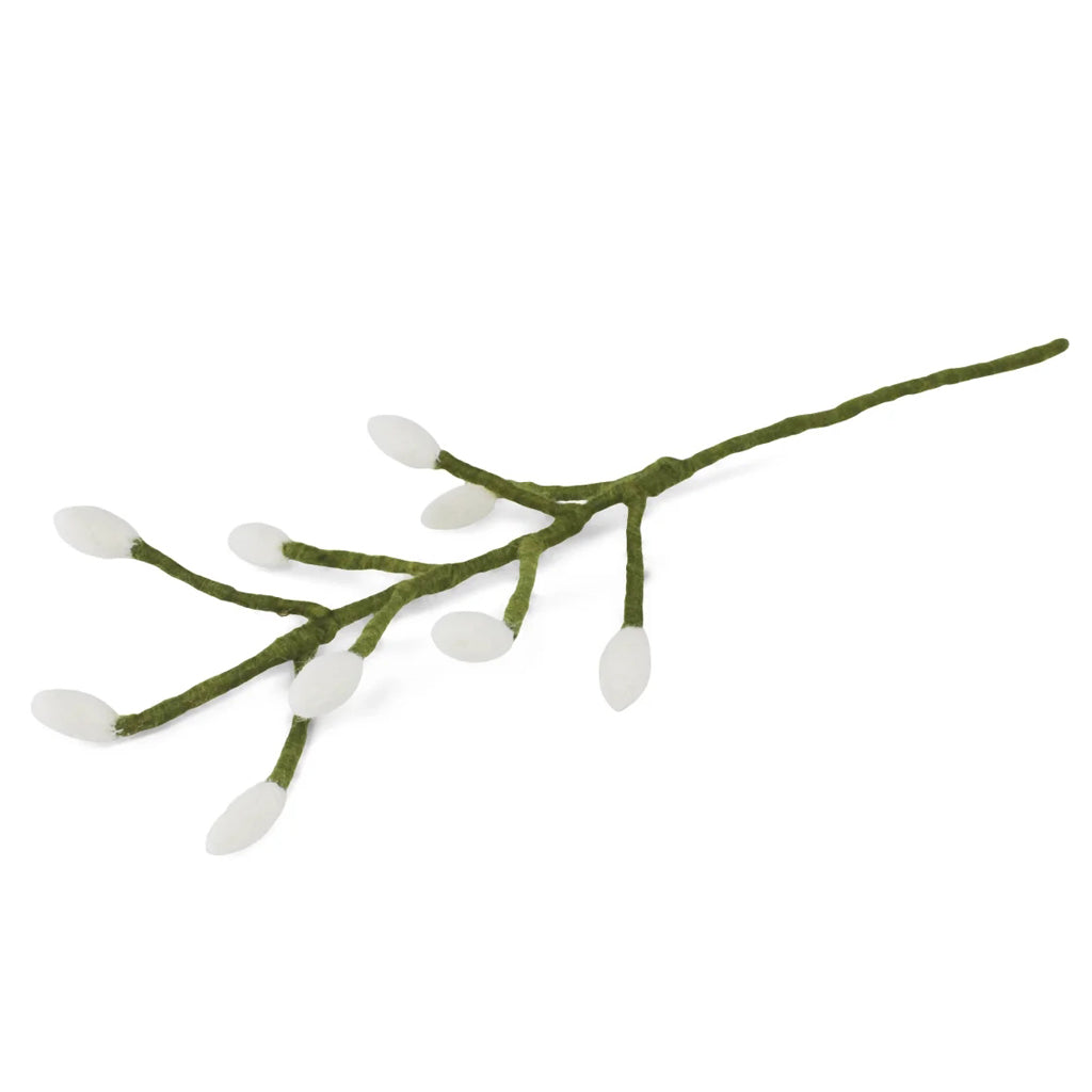 Branch with Long White Bells | Filzblume