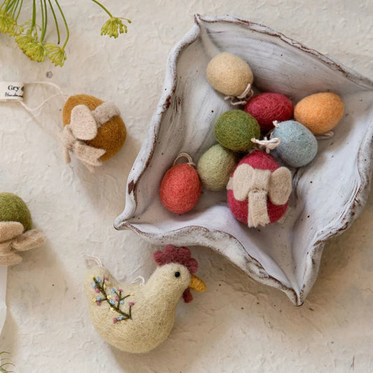 Eggs Colorful | 3er Set | Filz-Anhänger