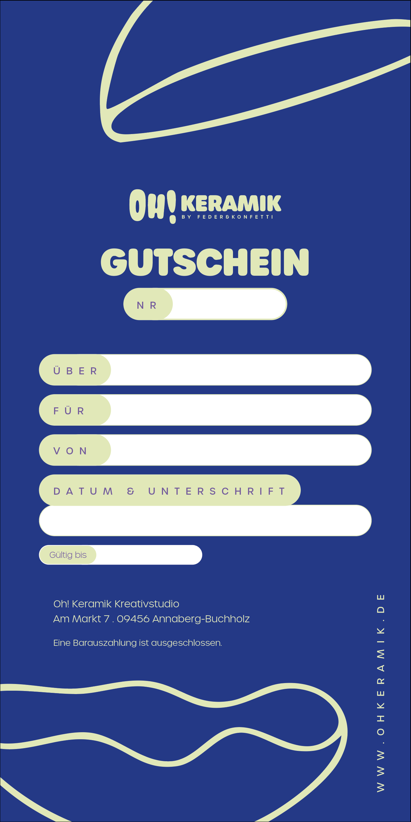 Dein Oh! Keramik Gutschein | per Post