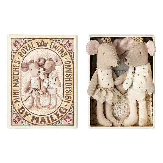 Maileg Mäuse | Königliche Zwillingsmäuse, kleine Schwester & Bruder
