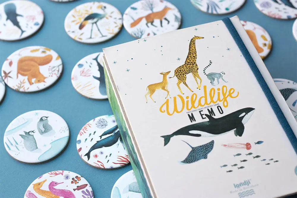 Memory-Spiel WILDLIFE - Feder&Konfetti Store