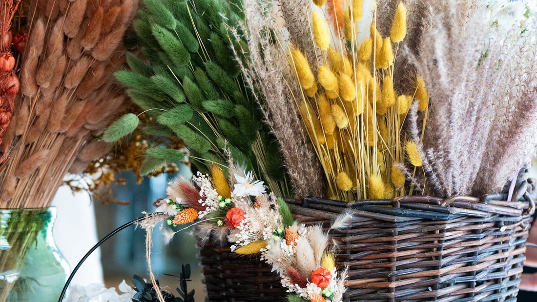 Meditation beim Binden von Trockenblumen