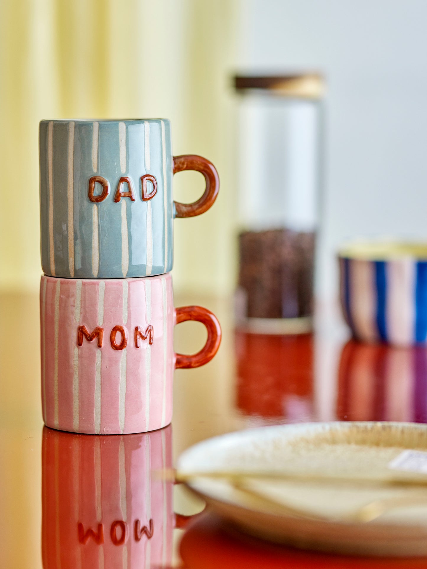 Cherish | Bloomingville | Becher aus Steingut | 2 Varianten