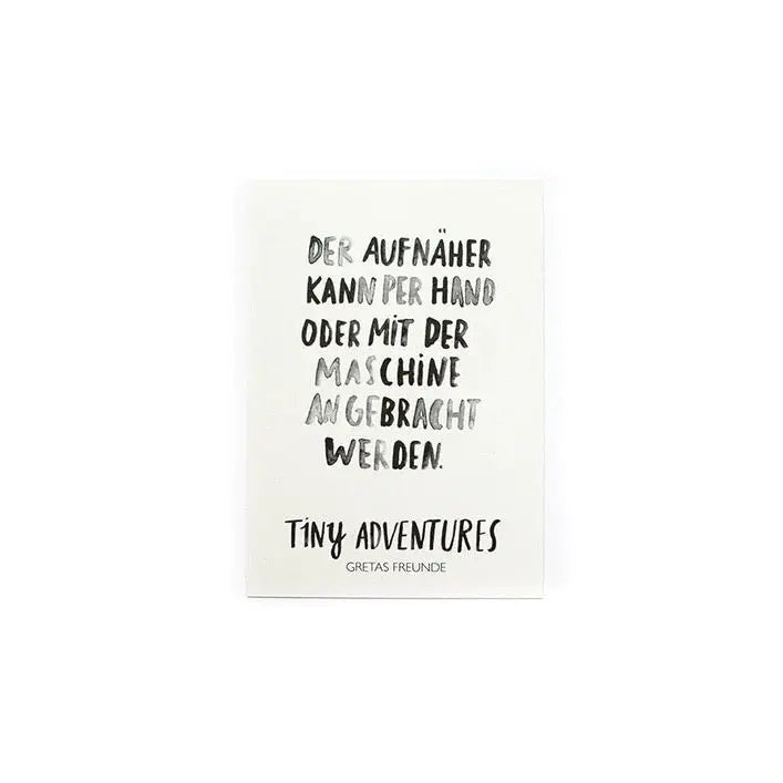 Aufnäher TINY ADVENTURES Gretas Schwester