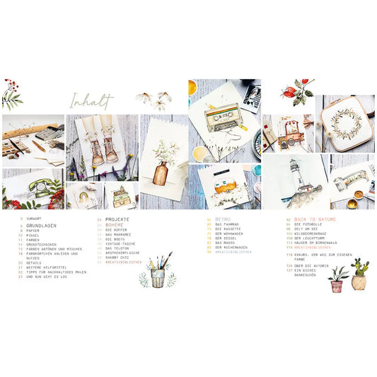 Boho Watercolor - Feder&Konfetti