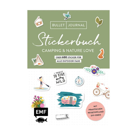 Bullet Journal Stickerbuch CAMPING & NATURE LOVE EMF Verlag