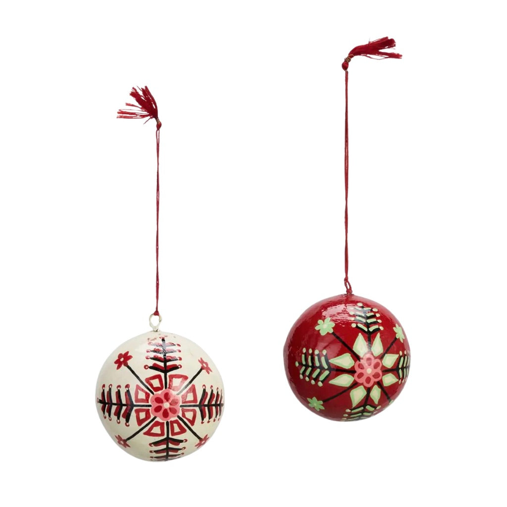 Handmade paper mache | Madam Stoltz | Weihnachtsbaum-Anhänger |  6 Varianten