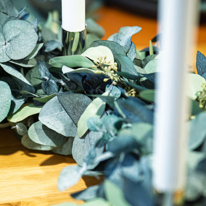 Vinterlys | Immergrüner Adventskranz aus Eukalyptus | 2 Größen