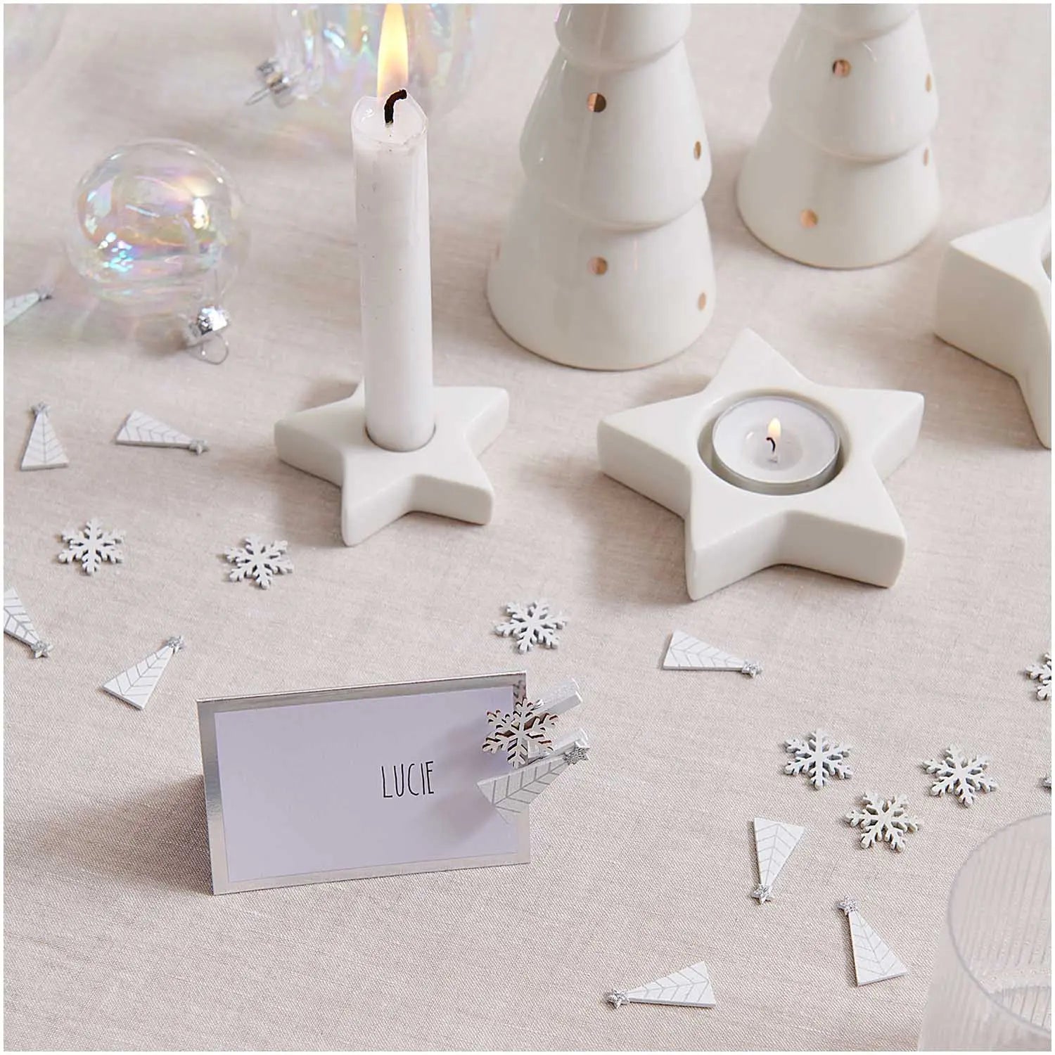 Deko-Clips SCHNEEFLOCKE | weiß Rico Design