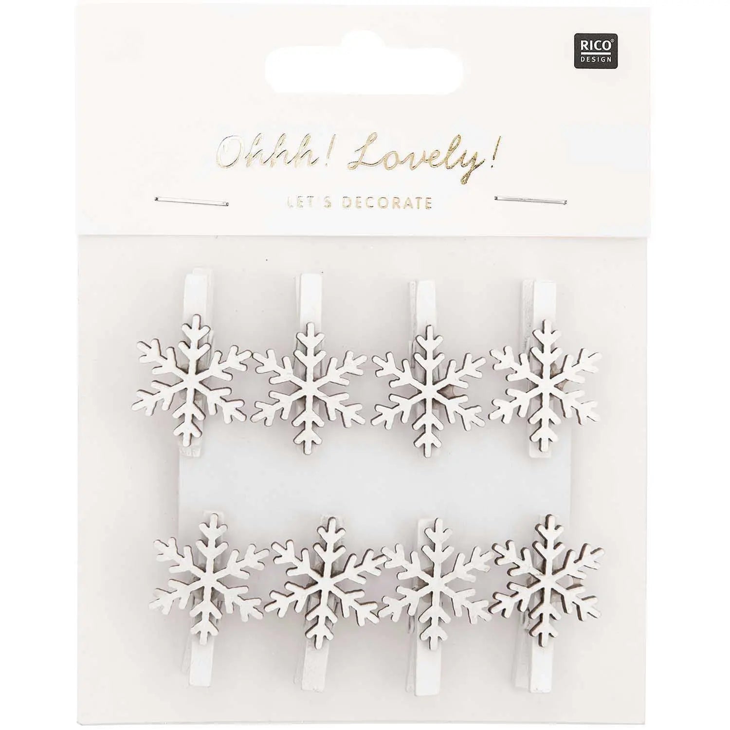Deko-Clips SCHNEEFLOCKE | weiß Rico Design