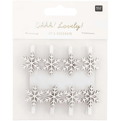 Deko-Clips SCHNEEFLOCKE | weiß Rico Design