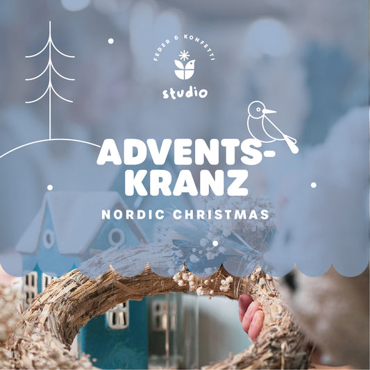 Nordic Christmas – Dein Scandi Adventskranz mit Trockenblumen | Workshop in Leipzig