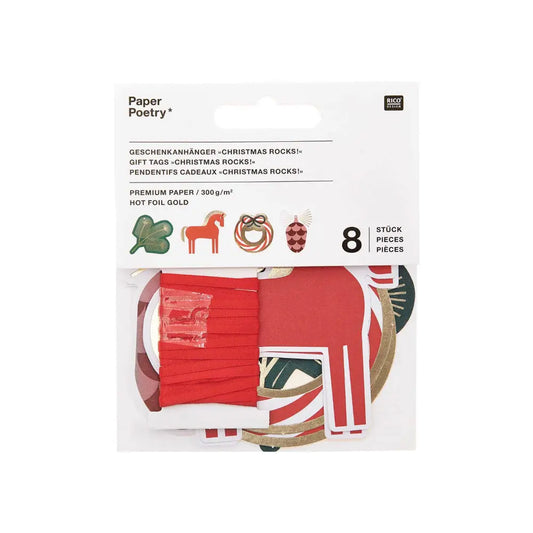 Geschenkanhänger CHRISTMAS ROCKS! | 8 Stk. Rico Design