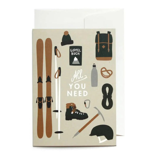 Grußkarte ALL YOU NEED Roadtyping