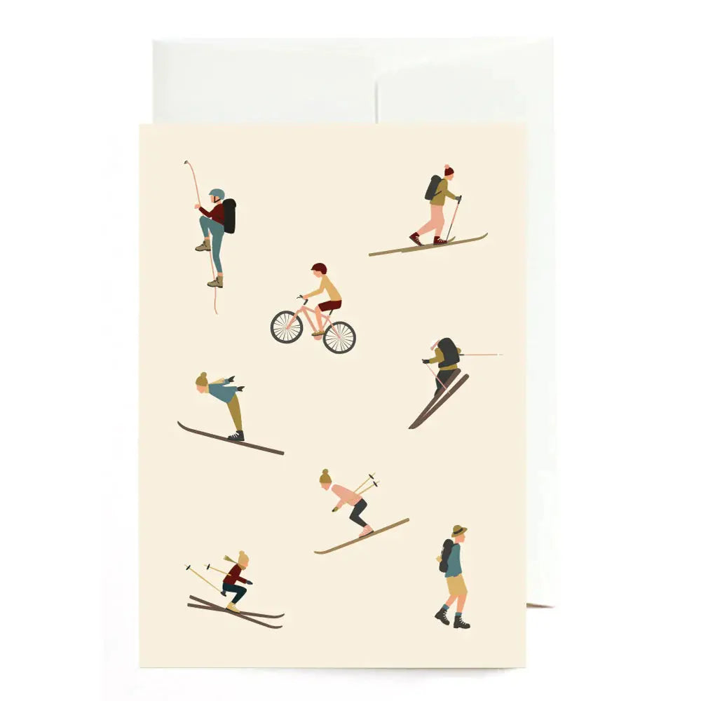 Grußkarte BERGSPORTLER Roadtyping