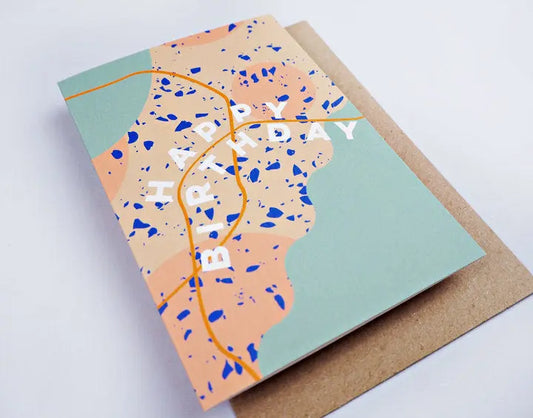 Grußkarte BROOKLYN | HAPPY BIRTHDAY - Feder&Konfetti Store