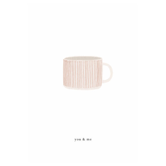 Grußkarte CUP | you & me - Feder&Konfetti Store