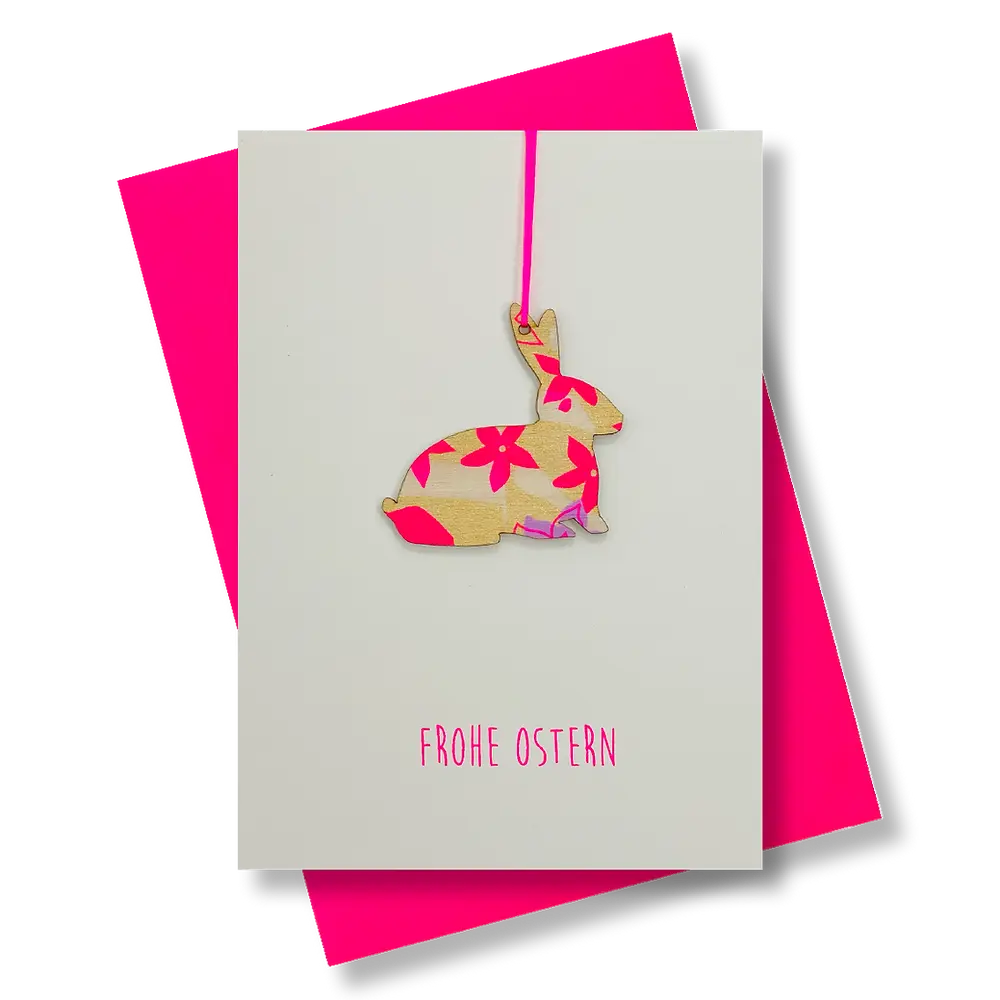 Grußkarte FROHE OSTERN Pink Stories
