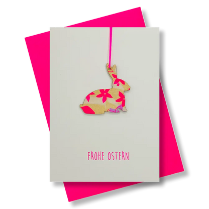 Grußkarte FROHE OSTERN Pink Stories