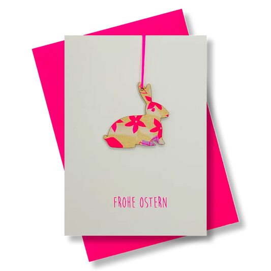 Grußkarte FROHE OSTERN Pink Stories