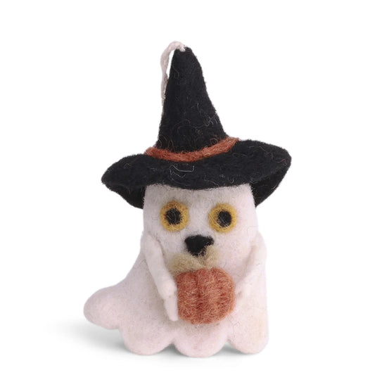Halloween Ghost mit Pumpkin | Gry & Sif | Filzfigur