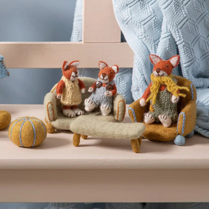 Small Fox Boy & Girly | Gry & Sif | Filzfigur | 2 Varianten