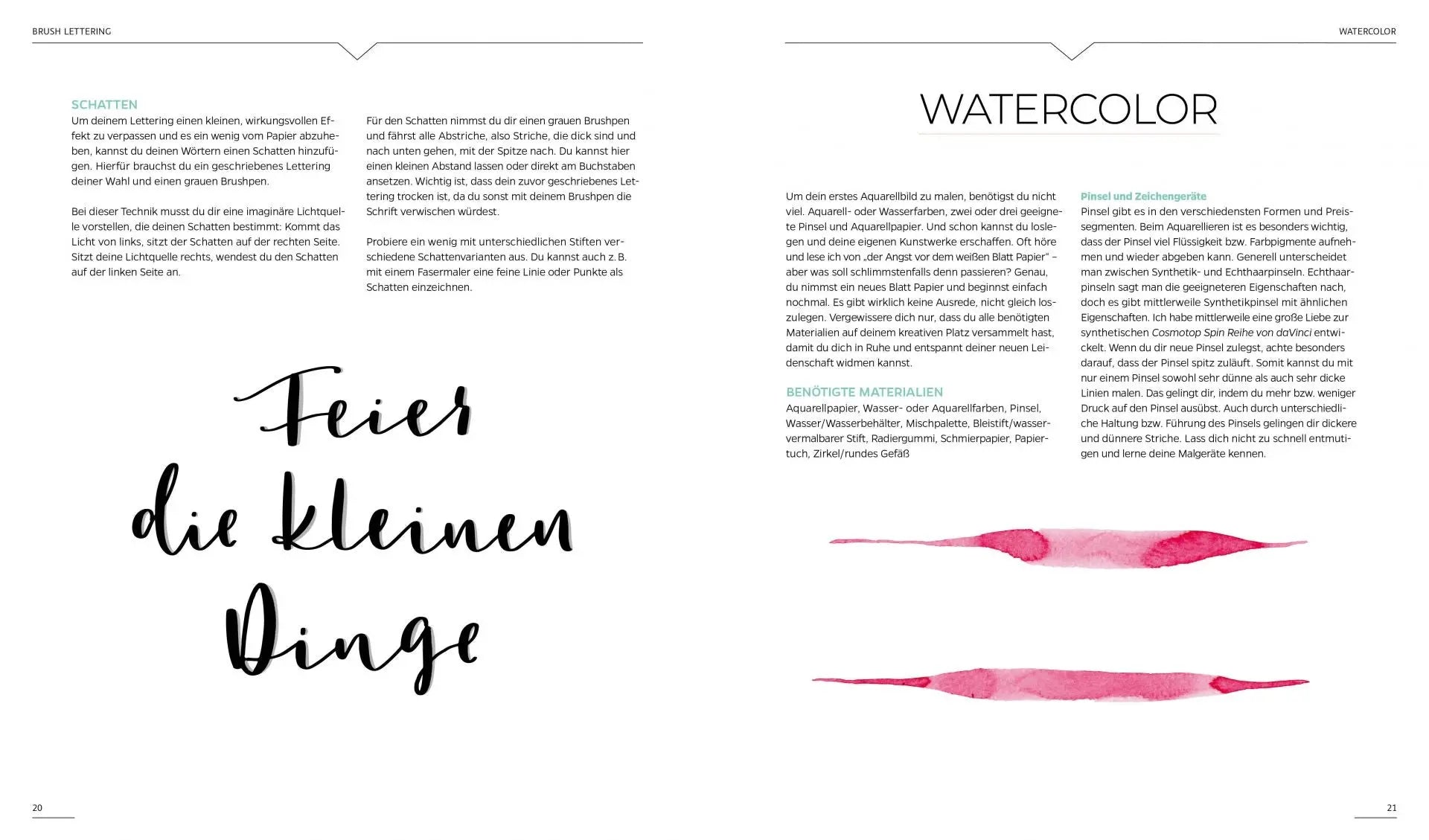 Handlettering und Watercolor EMF Verlag
