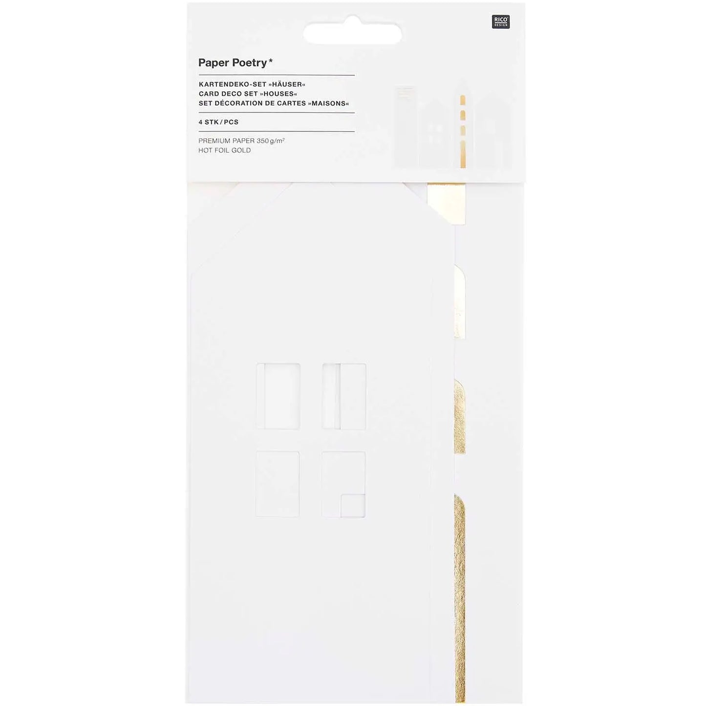 Kartendeko-Set HÄUSER - Feder&Konfetti Store